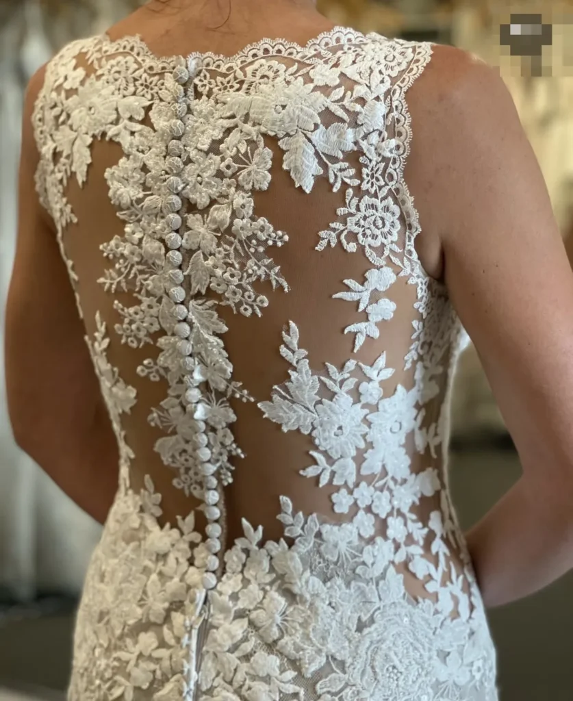 Wedding dress from behind